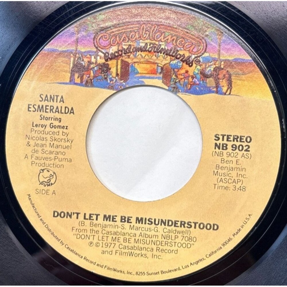 Santa Esmeralda Dont Let Me Be Misunderstood /Youre My Everything 45 Vinyl Disco